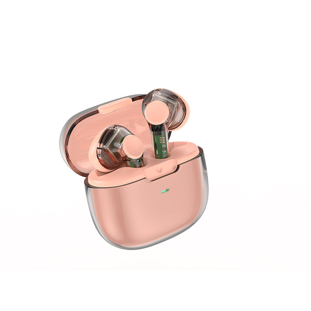 Wiwu T12 Şeffaf Tasarımlı Kulak İçi Bluetooth Kulaklık Mor