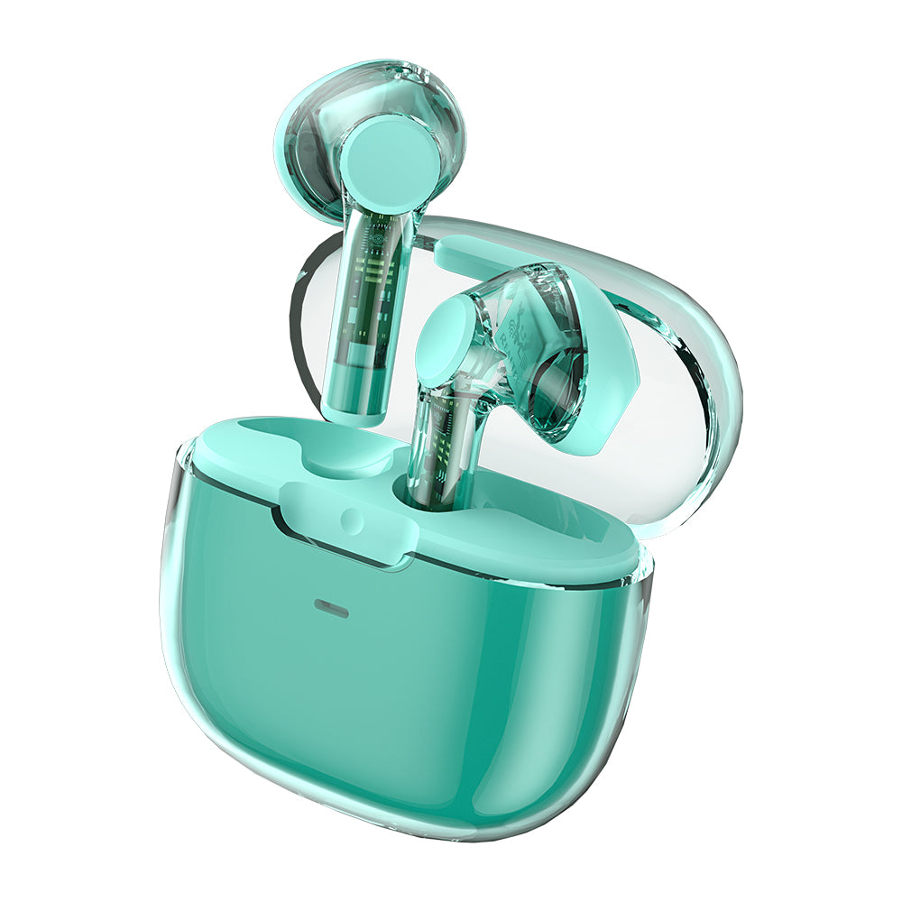 Wiwu T12 Şeffaf Tasarımlı Kulak İçi Bluetooth Kulaklık Pembe