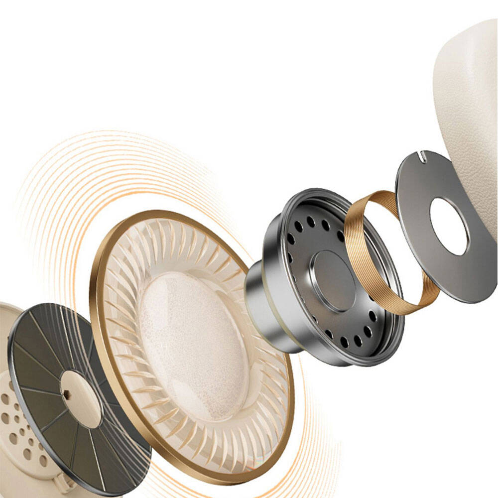 Wiwu TD-02 Sound Cool Serisi Katlanabilir Kulak Üstü Bluetooth Kulaklık Krem