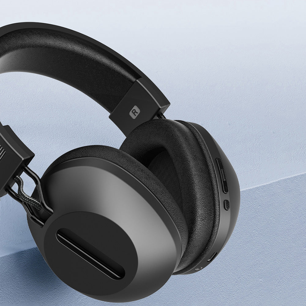 Wiwu TD-06 Solar Enerjili ANC Özellikli Çift Cihaz Destekli Ayarlanabilir Kulak Üstü Bluetooth v5.3 Kulaklık Gri-Yeşil