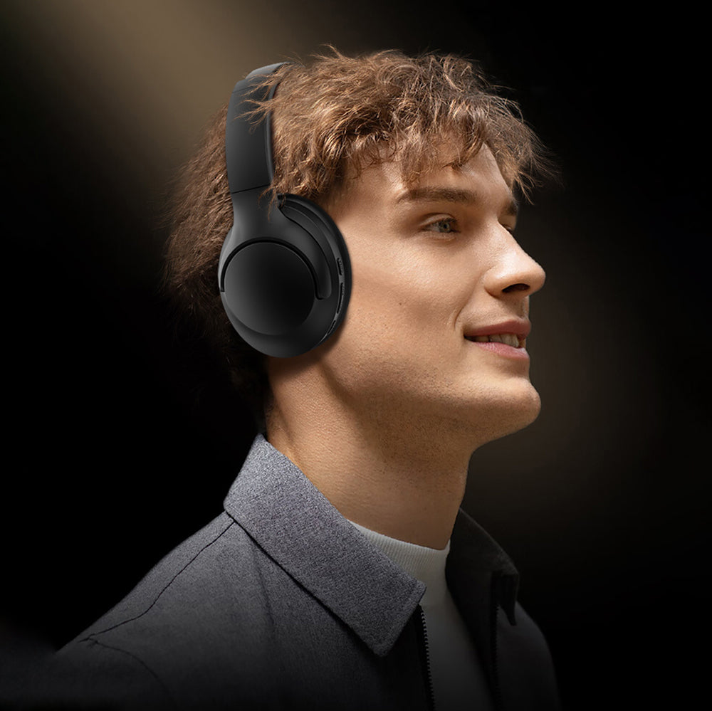 Wiwu TD-08 Elite Serisi Ayarlanabilir Pure Bass Hi-Fi Kulak Üstü Bluetooth Kulaklık v5.3 Siyah