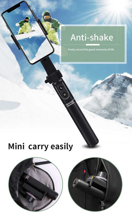 Wiwu TGS-301 Çok Fonksiyonlu Selfie Çubuğu Siyah