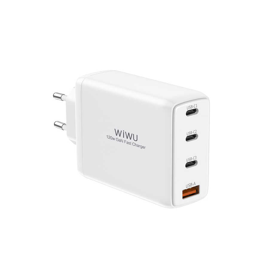 Wiwu TR257-AEU Mini GaN Tech 120W Power Adaptör Beyaz