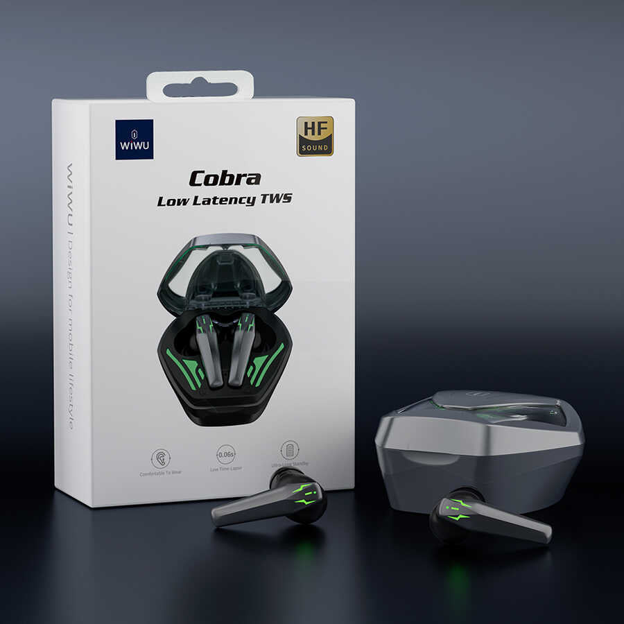 Wiwu TWS07 Bluetooth Kulaklık Gri