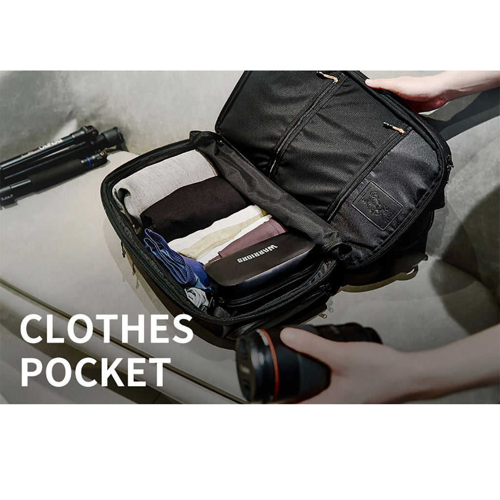 Wiwu Warriors Back Pack 21 Bölmeli 30 Litre Kapasiteli Su Geçirmez Sırt Çantası Siyah