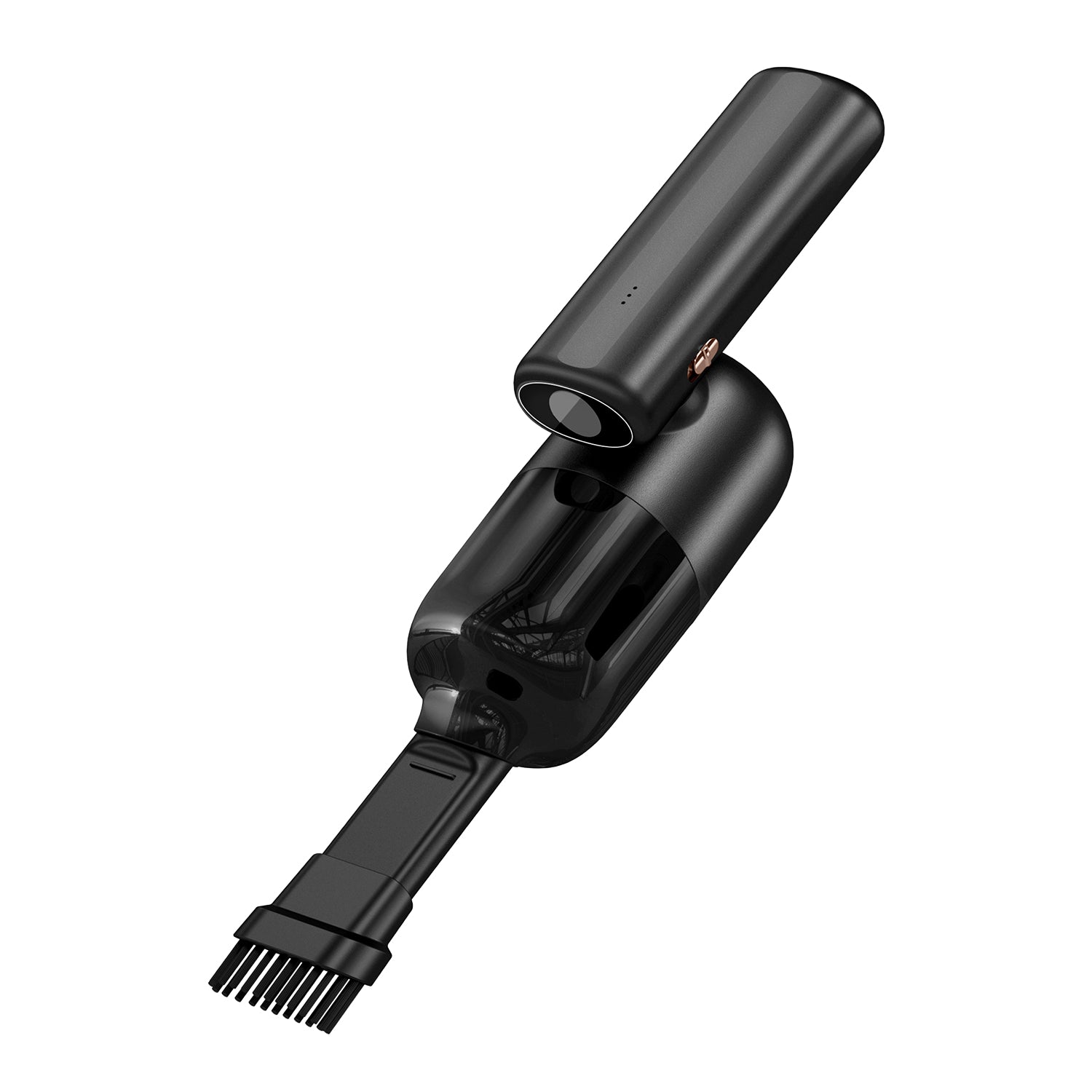 Wiwu Wi-Ai002 5in1 Oto Araç Lastik Şişirme Pompası - Oto Araç Süpürgesi - Vakum Makinesi - Fener Dijital Ekranlı Araç Hava Kompresörü Siyah