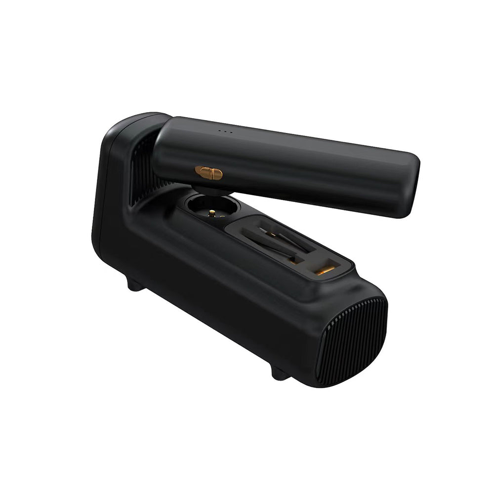 Wiwu Wi-Ai002 5in1 Oto Araç Lastik Şişirme Pompası - Oto Araç Süpürgesi - Vakum Makinesi - Fener Dijital Ekranlı Araç Hava Kompresörü Siyah