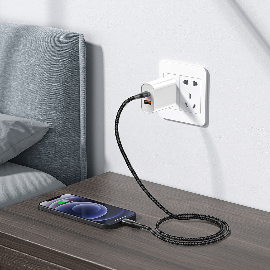 Wiwu Wİ-C017 Concise Serisi Type-C to Lightning PD Data Kablo 30W 2 Metre Gri