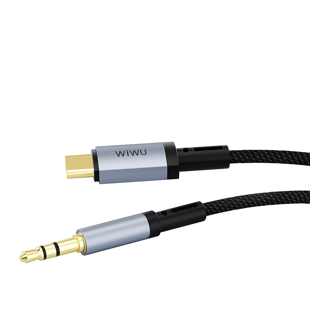 Wiwu Wi-C048 Legend Audio Serisi Type-C to 3.5mm Aux Ses Kablosu 1.5M Siyah
