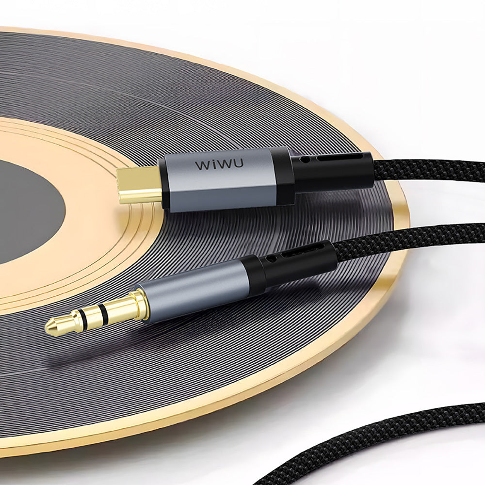 Wiwu Wi-C048 Legend Audio Serisi Type-C to 3.5mm Aux Ses Kablosu 1.5M Siyah