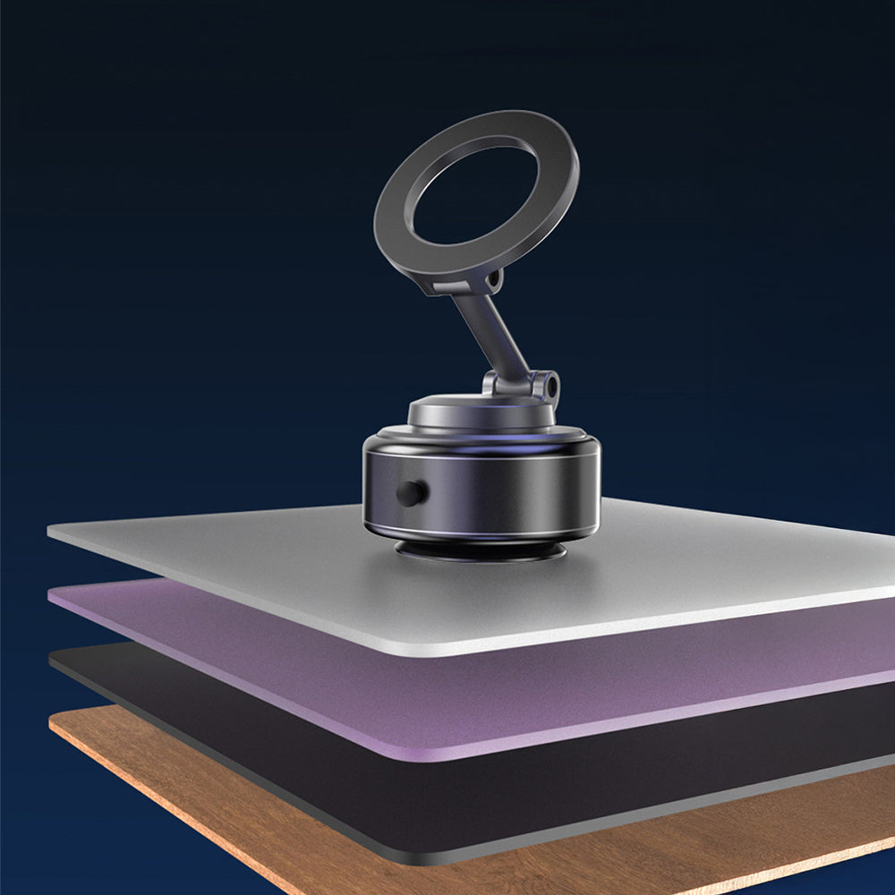 Wiwu Wi-CH056 Type-C Portlu Elektrikli Vakum Özellikli Magnetik Telefon Tutucu Siyah