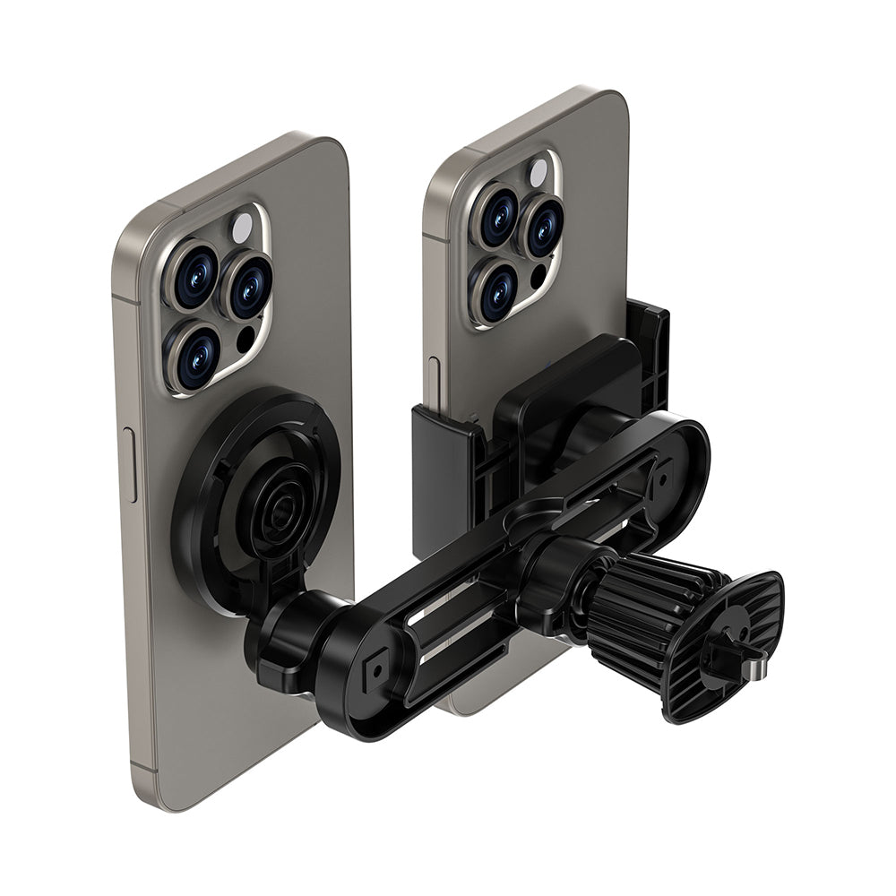 Wiwu Wi-CH060 Gentleman Serisi 360 Derece Dönebilen 2in1 Araç Telefon Tutucu Siyah