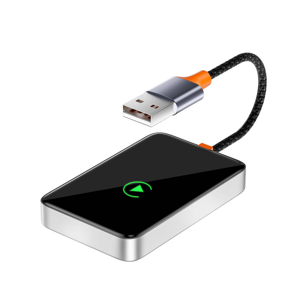 Wiwu Wi-CP001 CarPlay Dijital LED Göstergeli Kablosuz Ses Alıcı USB Girişli Bluetooth Adaptör Gri