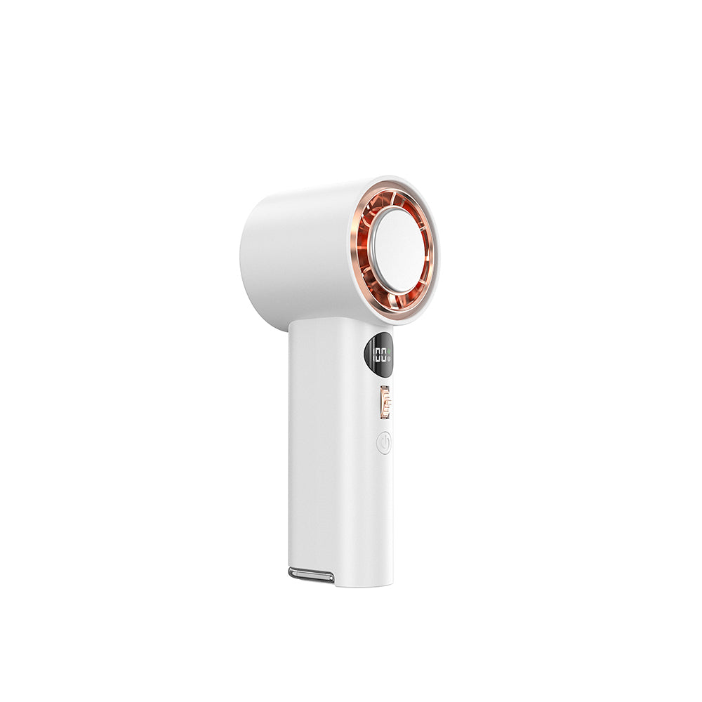Wiwu Wi-FS016 Dijital LED Göstergeli Soğutucu El Fanı Beyaz