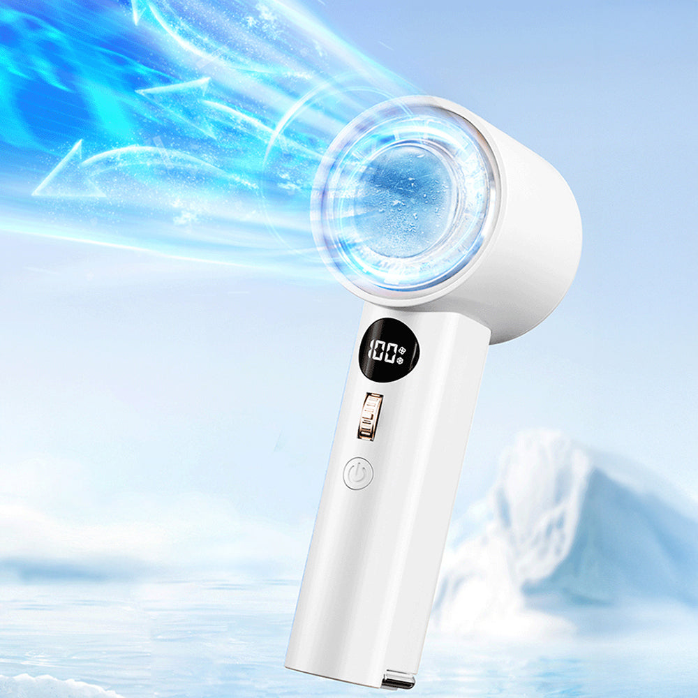 Wiwu Wi-FS016 Dijital LED Göstergeli Soğutucu El Fanı Beyaz