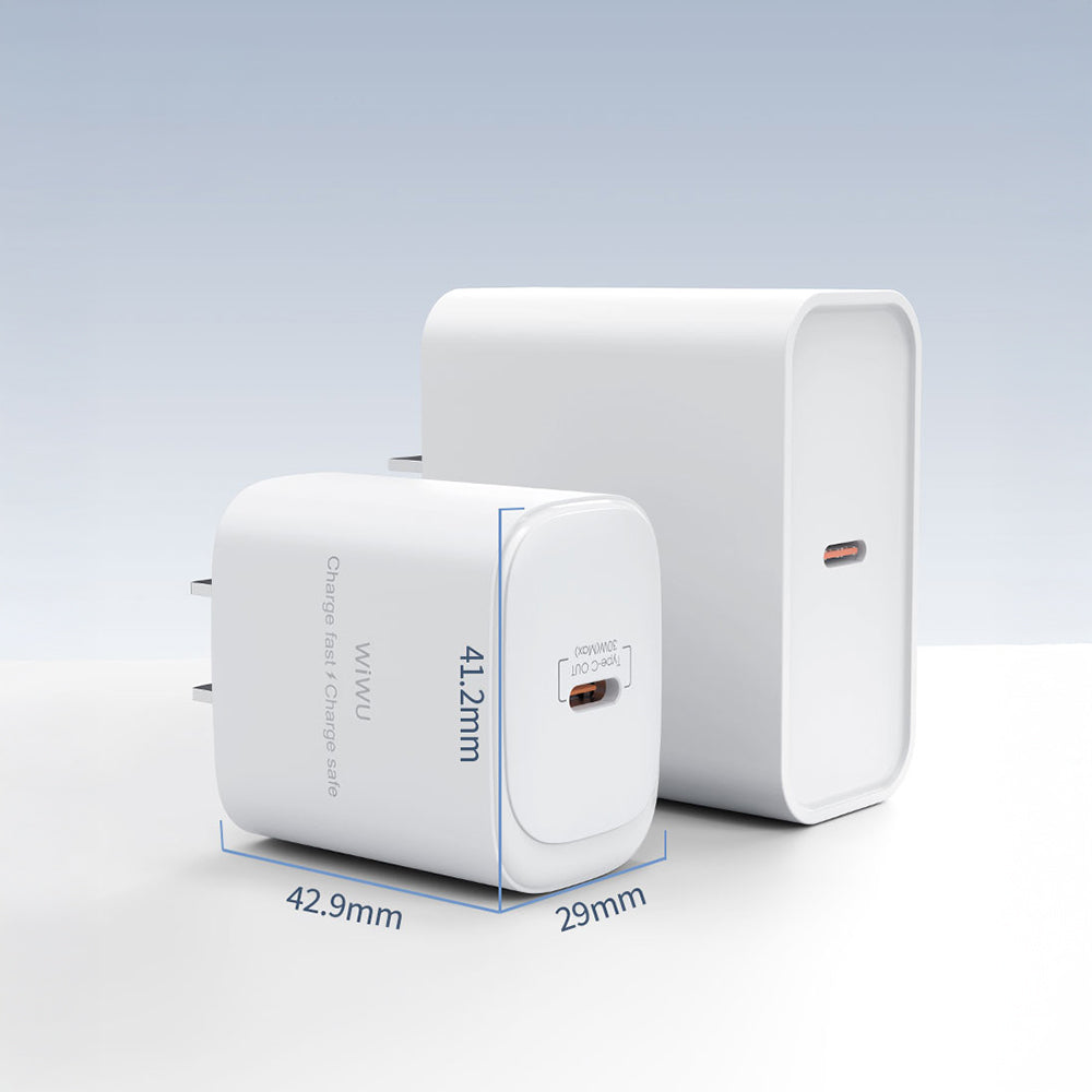 Wiwu Wi-G008 Essen Serisi GaN Tech PD Hızlı Şarj Özellikli Şarj Başlığı 30W Beyaz