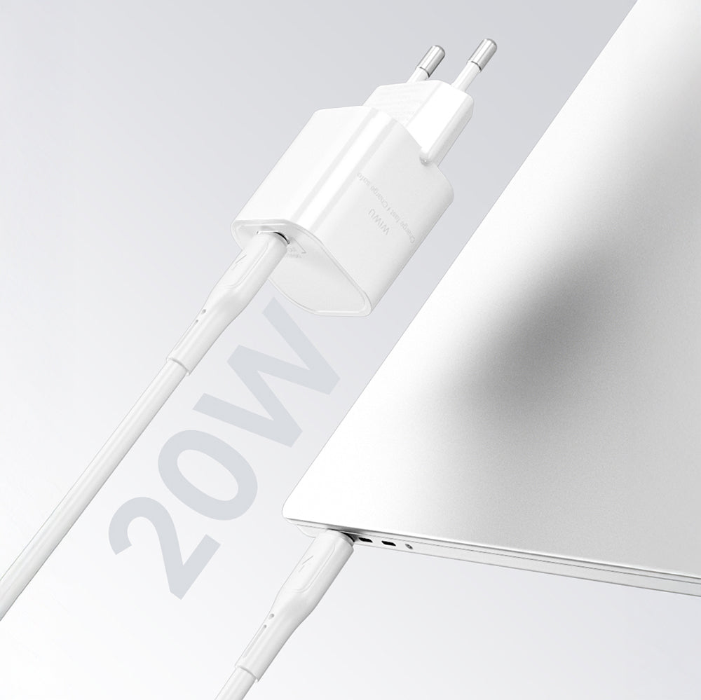 Wiwu Wi-G014 Cube Serisi GaN Tech PD Hızlı Şarj Özellikli Mini Şarj Başlığı 20W Beyaz