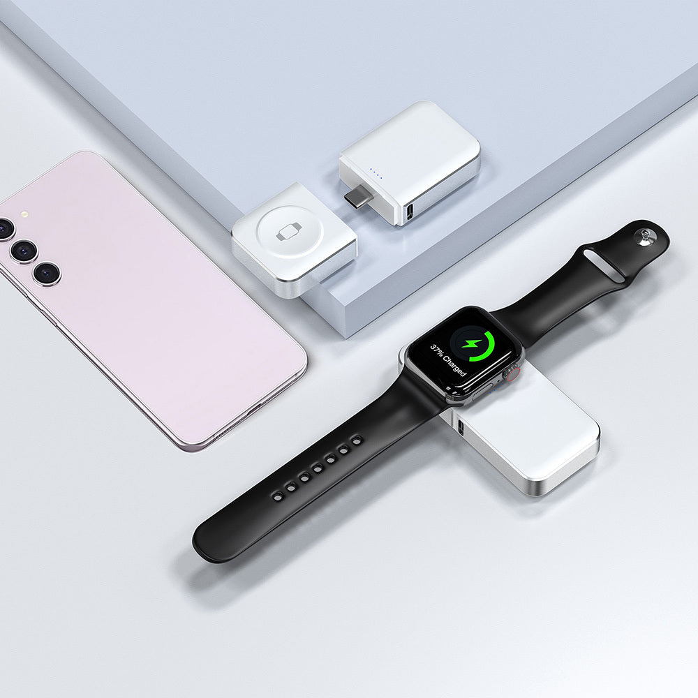 Wiwu Wi-M21 Elf Serisi 3in1 Mini Wireless Powerbank 1100mAh 3W Beyaz