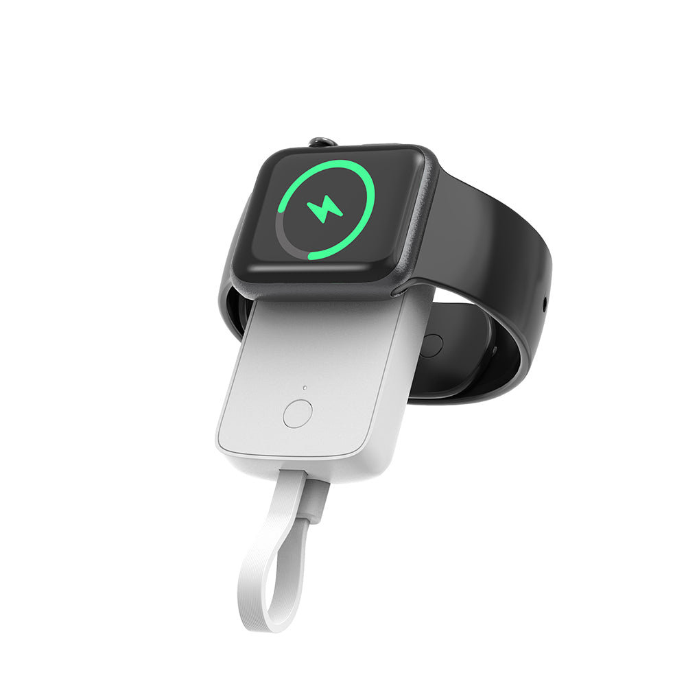 Wiwu Wi-M22 Ark Serisi 2in1 Akıllı Saat Mini Wireless Powerbank 2000mAh 2W Beyaz