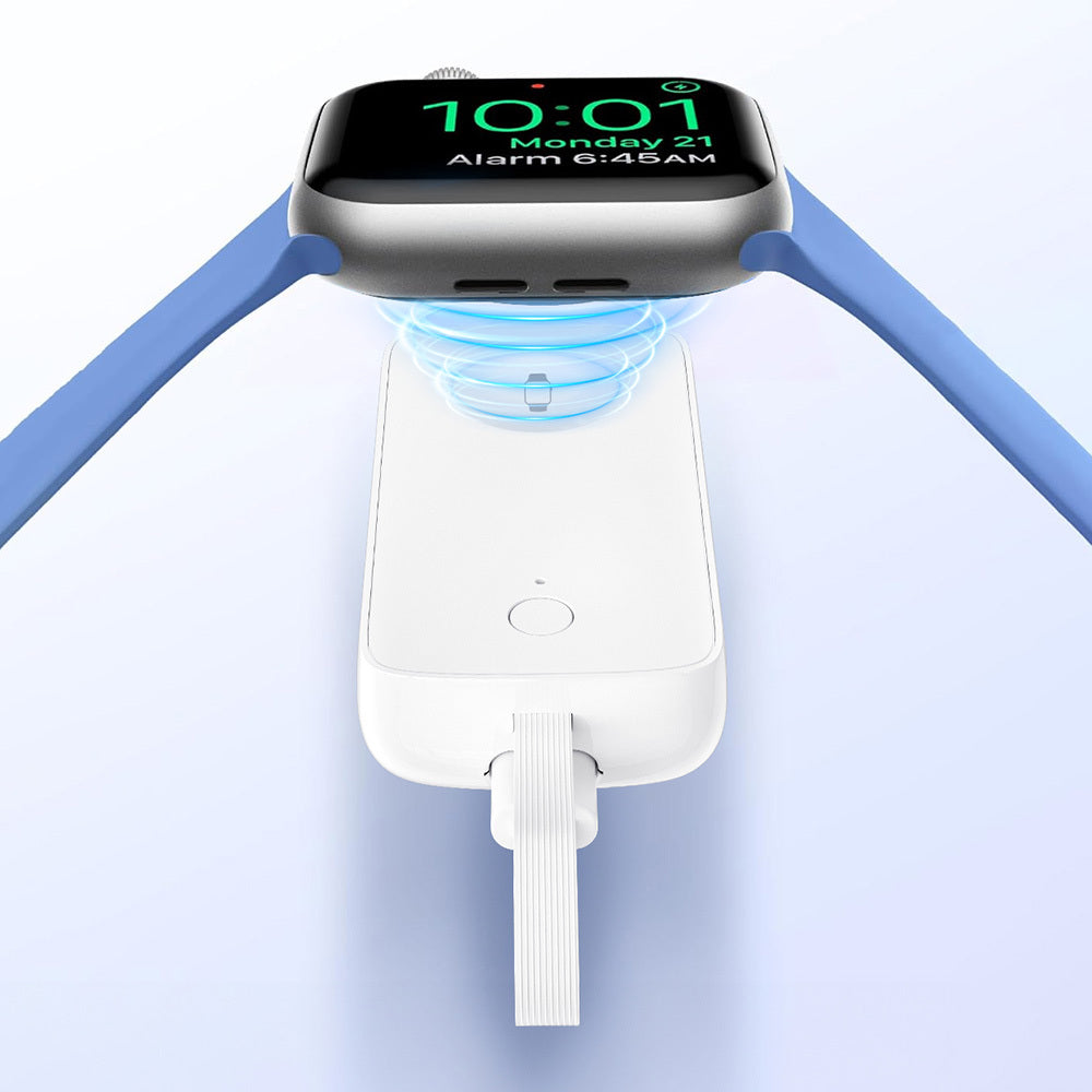 Wiwu Wi-M22 Ark Serisi 2in1 Akıllı Saat Mini Wireless Powerbank 2000mAh 2W Beyaz