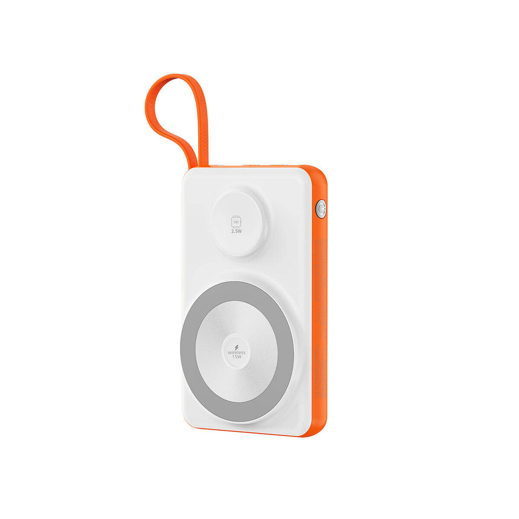 Wiwu Wi-P007 LED Ekranlı Akıllı Saat Kablosuz Şarj Özellikli Taşınabilir Powerbank 10000mAh 22.5W Siyah