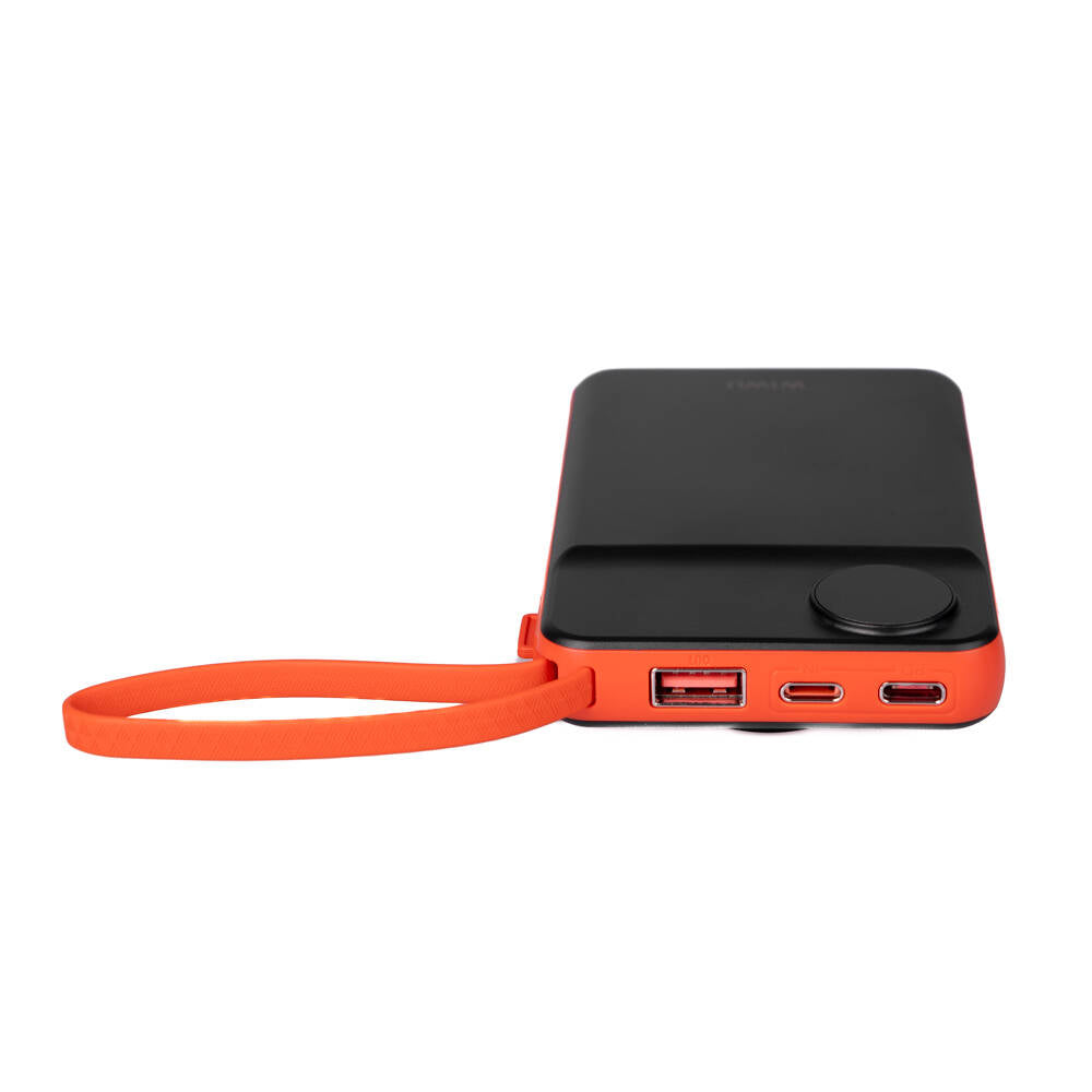 Wiwu Wi-P007 LED Ekranlı Akıllı Saat Kablosuz Şarj Özellikli Taşınabilir Powerbank 10000mAh 22.5W Siyah