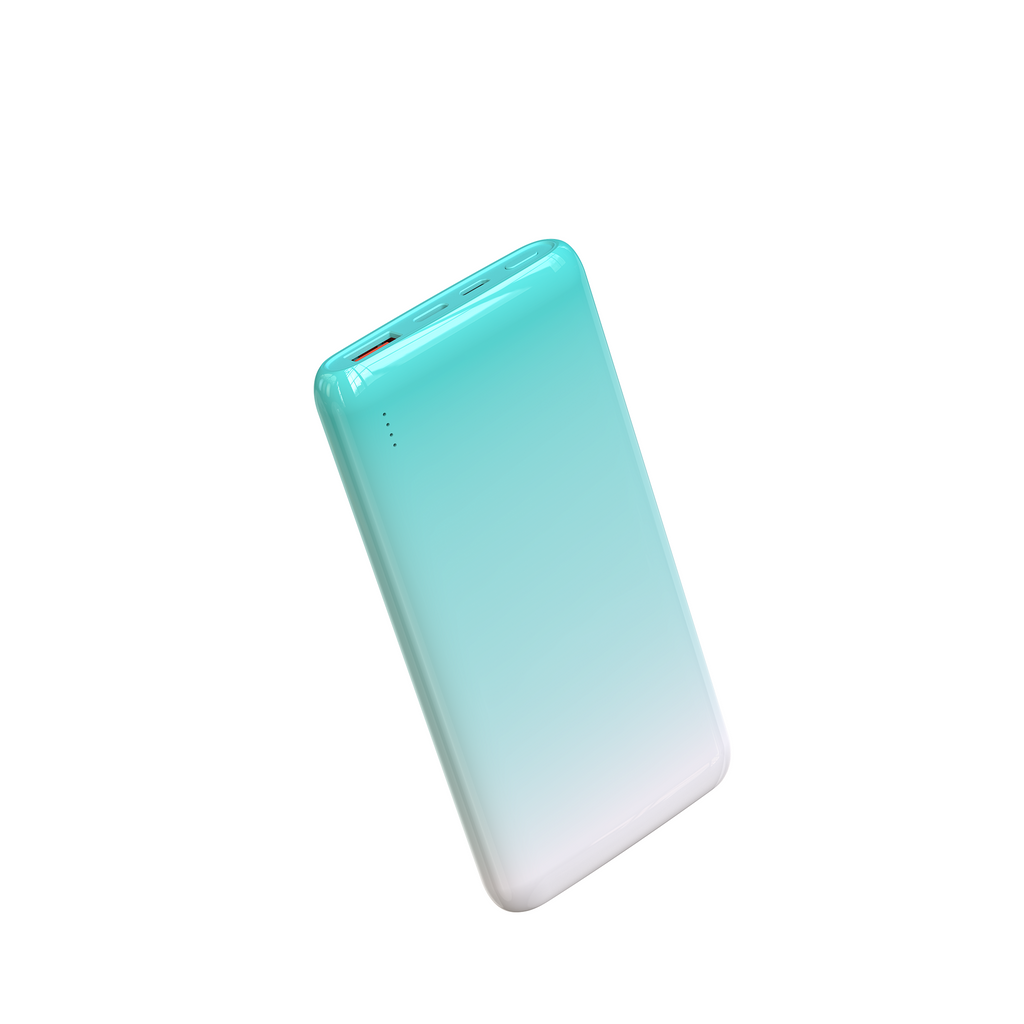 Wiwu Wi-P008 Rainbow LED Işıklı Göstergeli Renkli Taşınabilir Powerbank PD 22.5W 10000mAh Mor