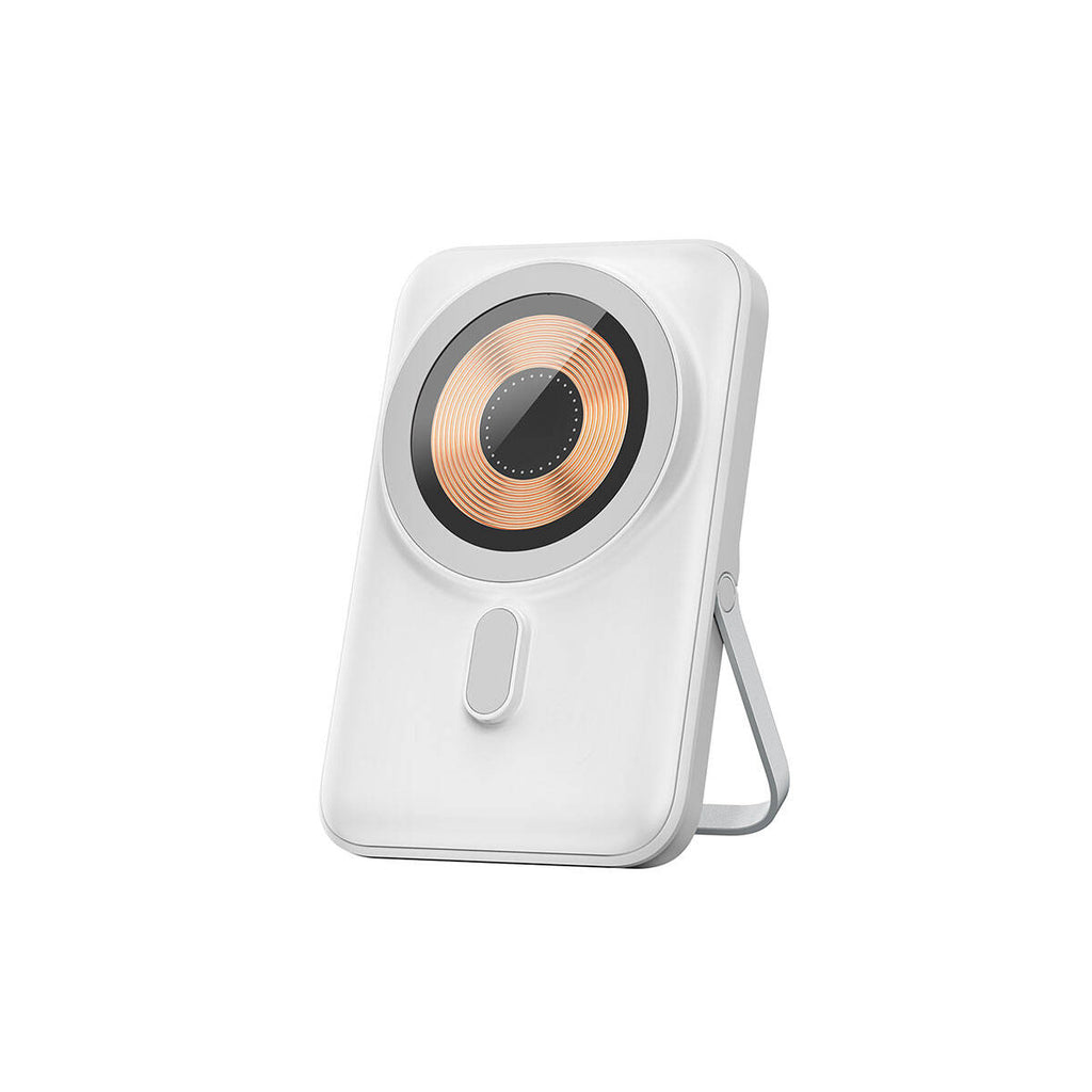 Wiwu Wi-P009 LED Ekranlı Standlı Kablosuz Şarj Özellikli Taşınabilir Powerbank 10000mAh 20W Siyah