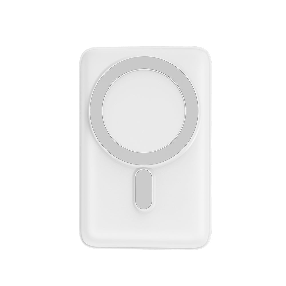 Wiwu Wi-P011 Gentleman Serisi LED Işık Göstergeli Standlı Kablosuz Powerbank 10.000mAh 15W Beyaz