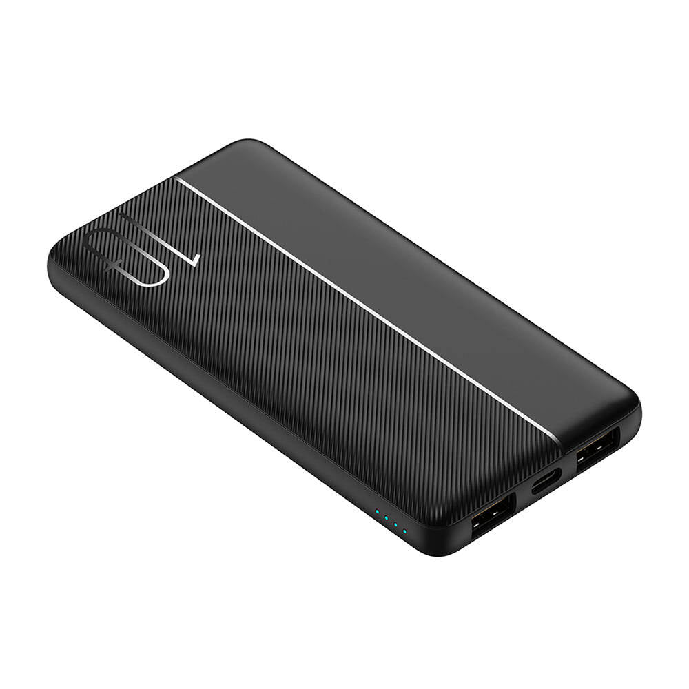Wiwu Wi-P032 Dual USB-A ve Type-C PD LED Işık Göstergeli Taşınabilir Powerbank 10000mAh Beyaz