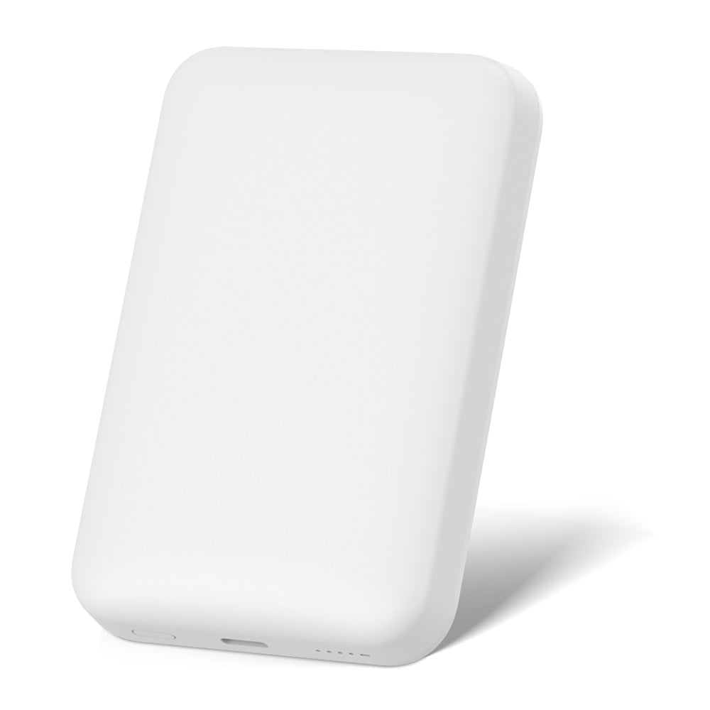 Wiwu Wi-P037 Qi Şarj Teknolojili LED Işık Göstergeli M-safe Kablosuz Powerbank 5000mAh 15W Siyah