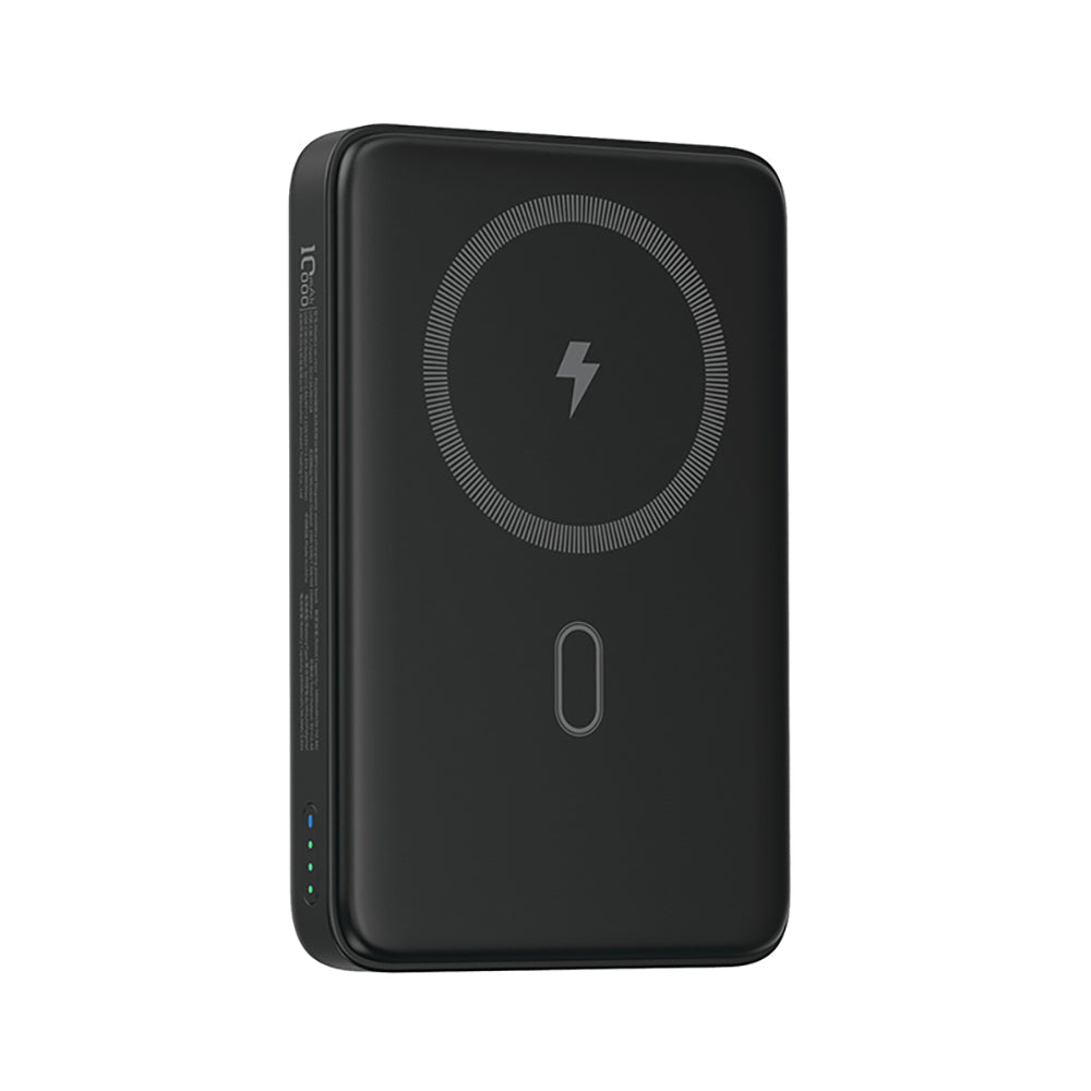 Wiwu Wi-P043 LED Işık Göstergeli Standlı Taşınabilir M-safe Wireless Powerbank 10.000mAh 15W Siyah