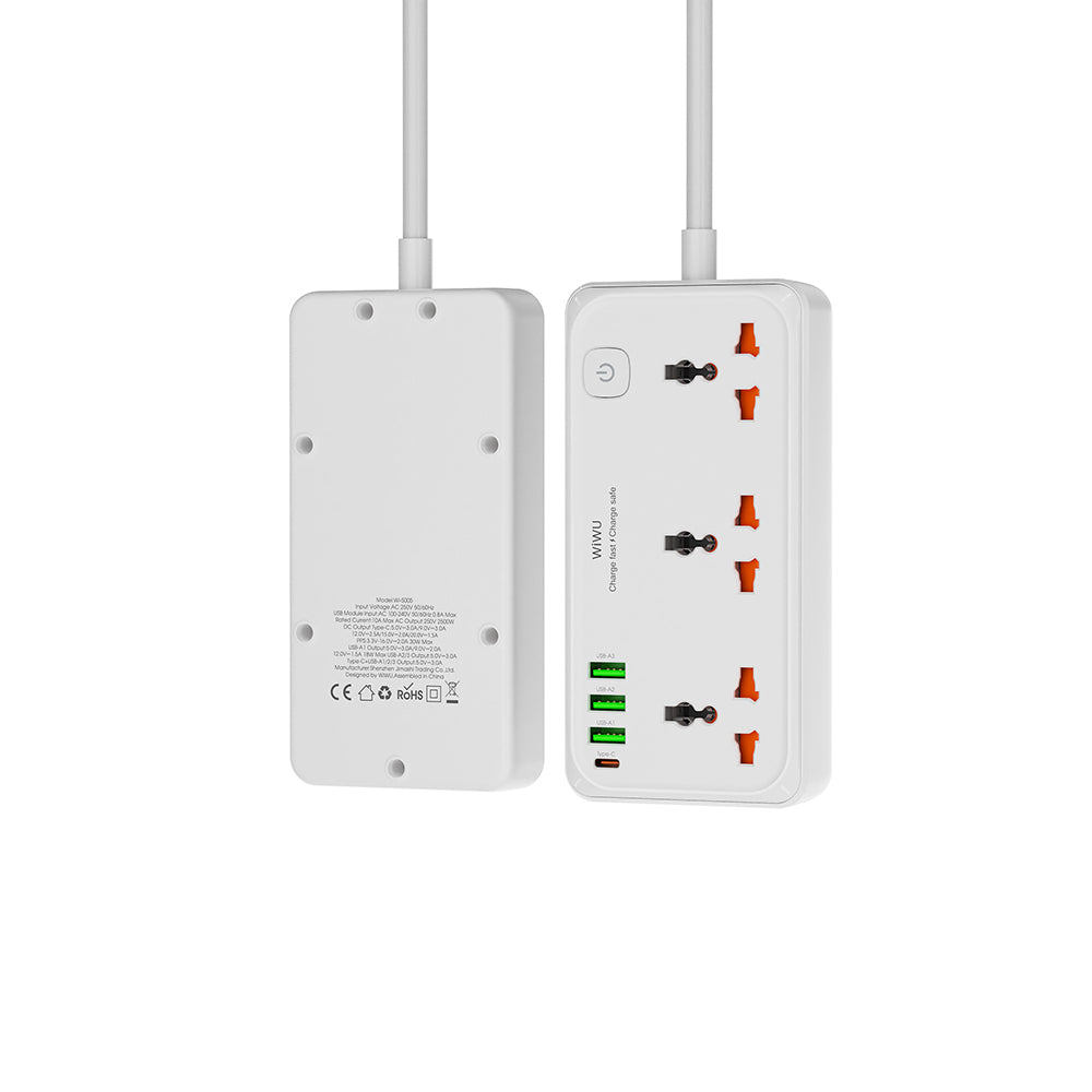 Wiwu Wi-S005 GaN Tech Power Strip Çoklu Priz 30W Beyaz