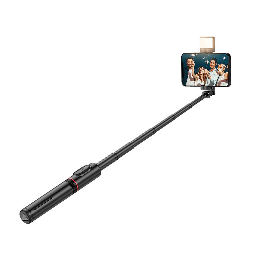 Wiwu Wi-SE003 Sharp Film Serisi Çok Fonksiyonlu Işıklı Sabitleyici Canlı Yayın Tripod Selfie Çubuğu Siyah