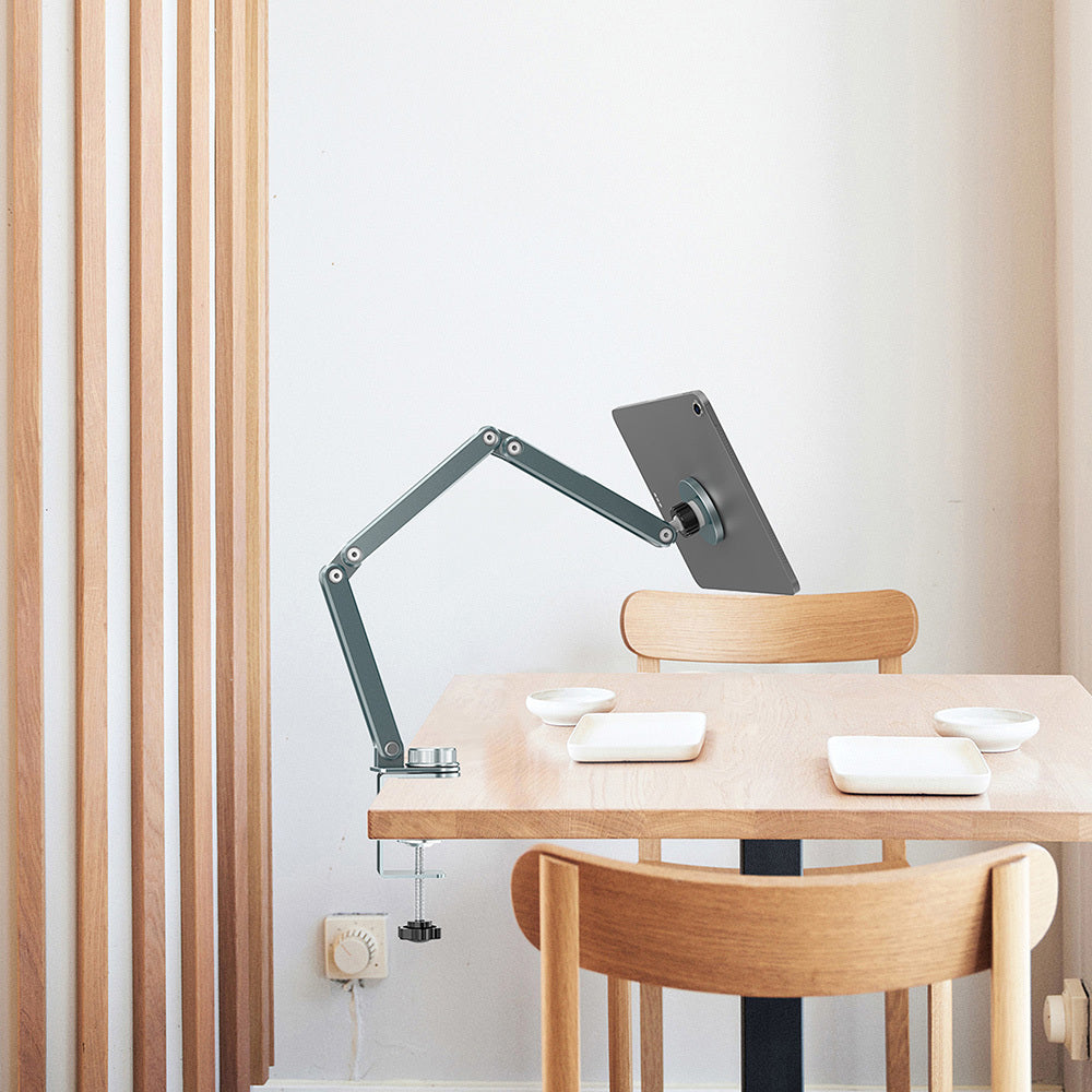 Wiwu Wi-ZM001 Ayarlanabilir Oynar Başlıklı 360° Dönebilen Metal Telefon ve Tablet Tutucu Gri