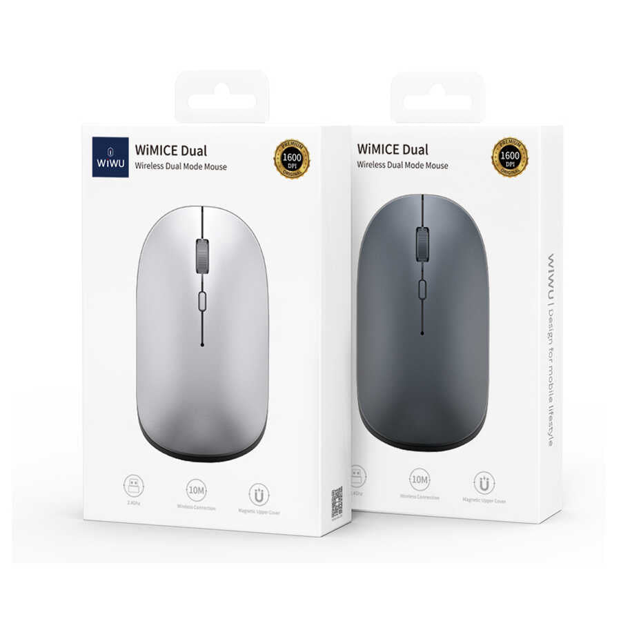 Wiwu WM104 Wimice Lite Dual Magic Mouse Gri