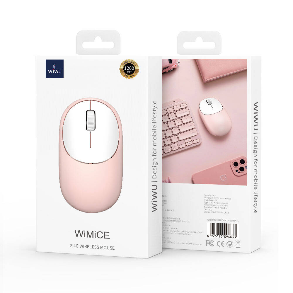Wiwu WM107 Wimice 1200 DPI Kablosuz Mouse Siyah