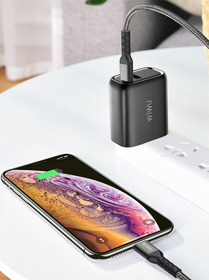 Wiwu WP101 MFI Type-c to Lightning Kablo Kırmızı