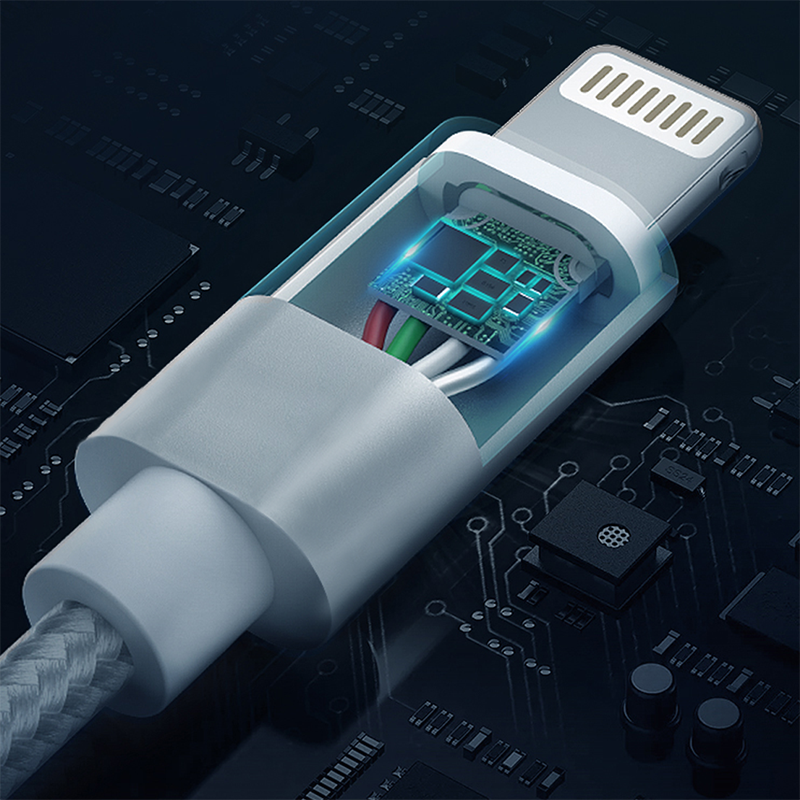 Wiwu WP201 MFI Lightning Kablo Kırmızı