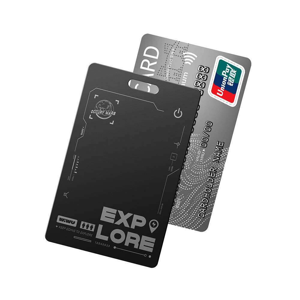 Wiwu WT-03 iTag iOS Find My Destekli Kartlık Tasarımlı Kaybolmaya Karşı GPS Akıllı Takip Cihazı Siyah