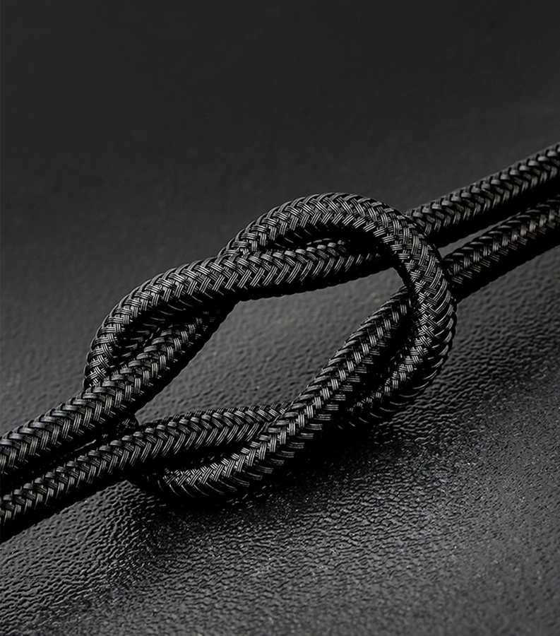 Wiwu YZ100 Dual Lightning + Micro Usb Kablo Siyah