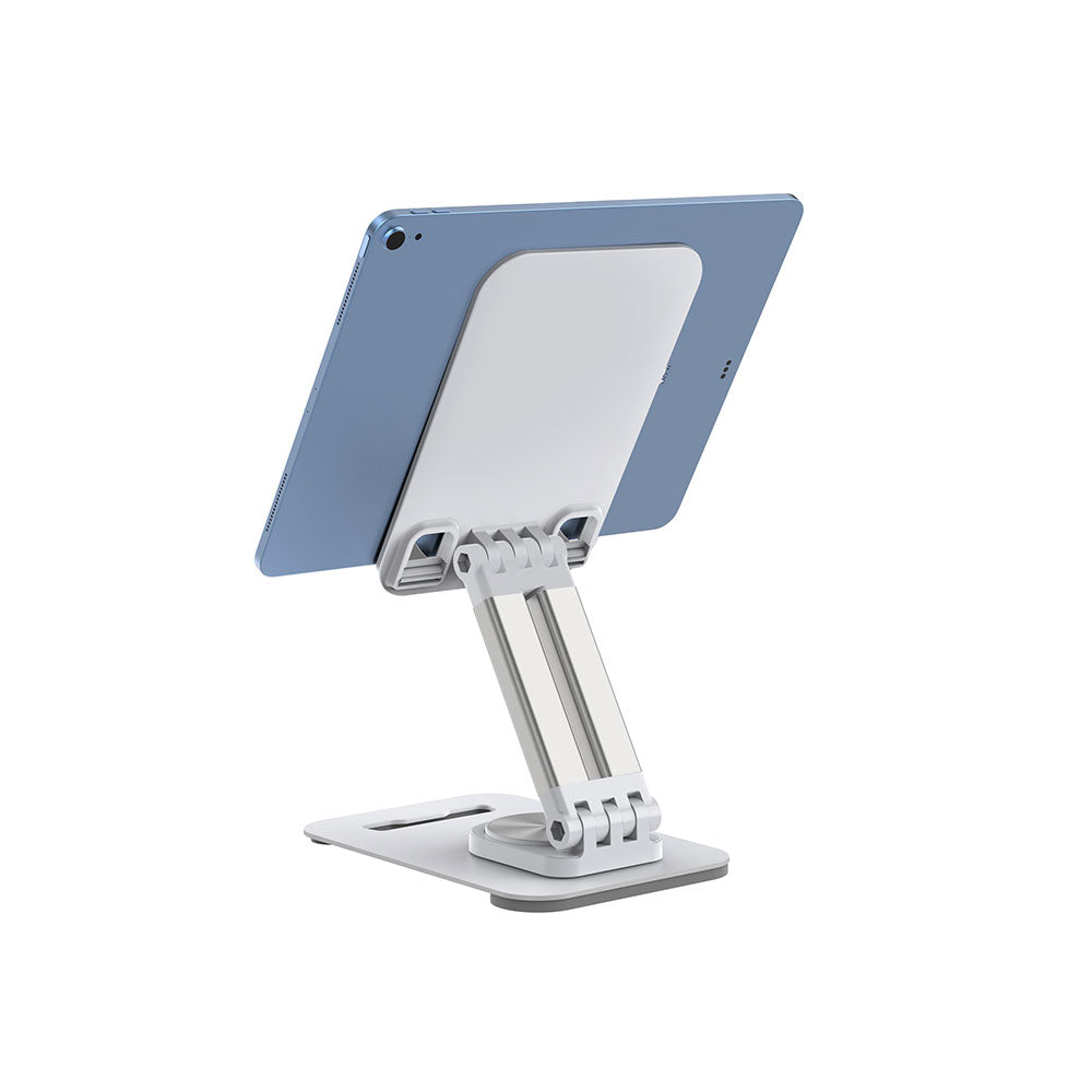 Wiwu ZM010 Taşınabilir Katlanabilir 360 Dönebilen Metal Telefon ve Tablet Standı Beyaz