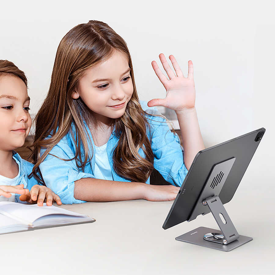 Wiwu ZM106 Taşınabilir Katlanabilir 360 Dönebilen Metal Telefon ve Tablet Standı Siyah