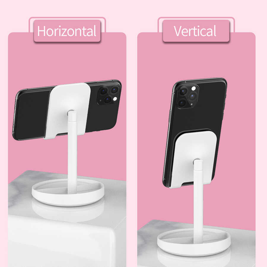 Wiwu ZM201 Aynalı Tablet - Telefon Standı Beyaz