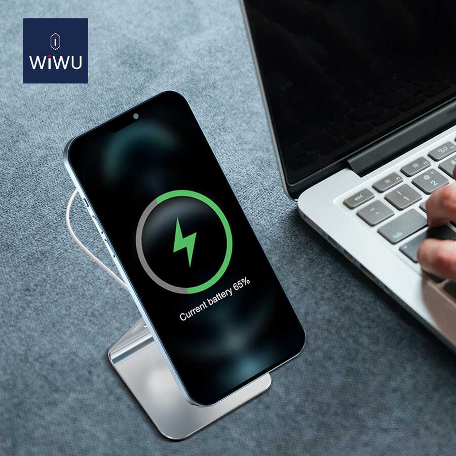 Wiwu ZM303 M-safe Şarj Standı Gümüş