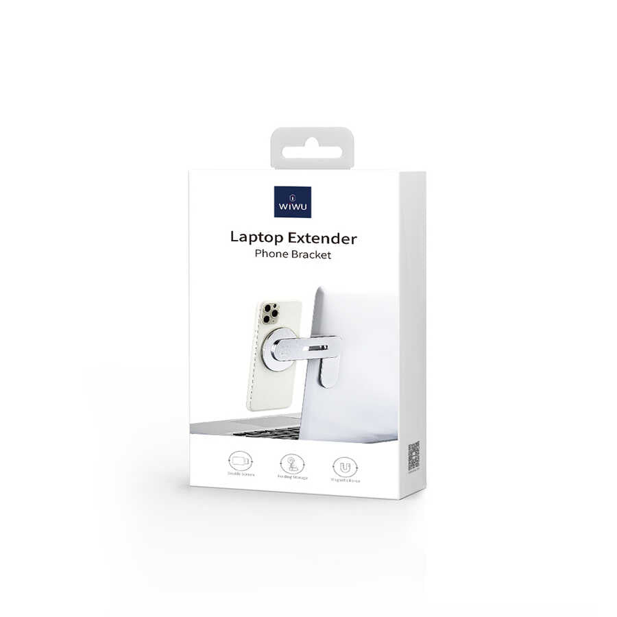 Wiwu ZM306 Laptop - Monitör Telefon Tutucu Gümüş