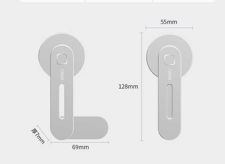 Wiwu ZM306 Laptop - Monitör Telefon Tutucu Gümüş