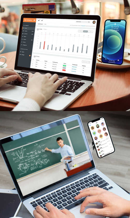 Wiwu ZM306 Laptop - Monitör Telefon Tutucu Gümüş