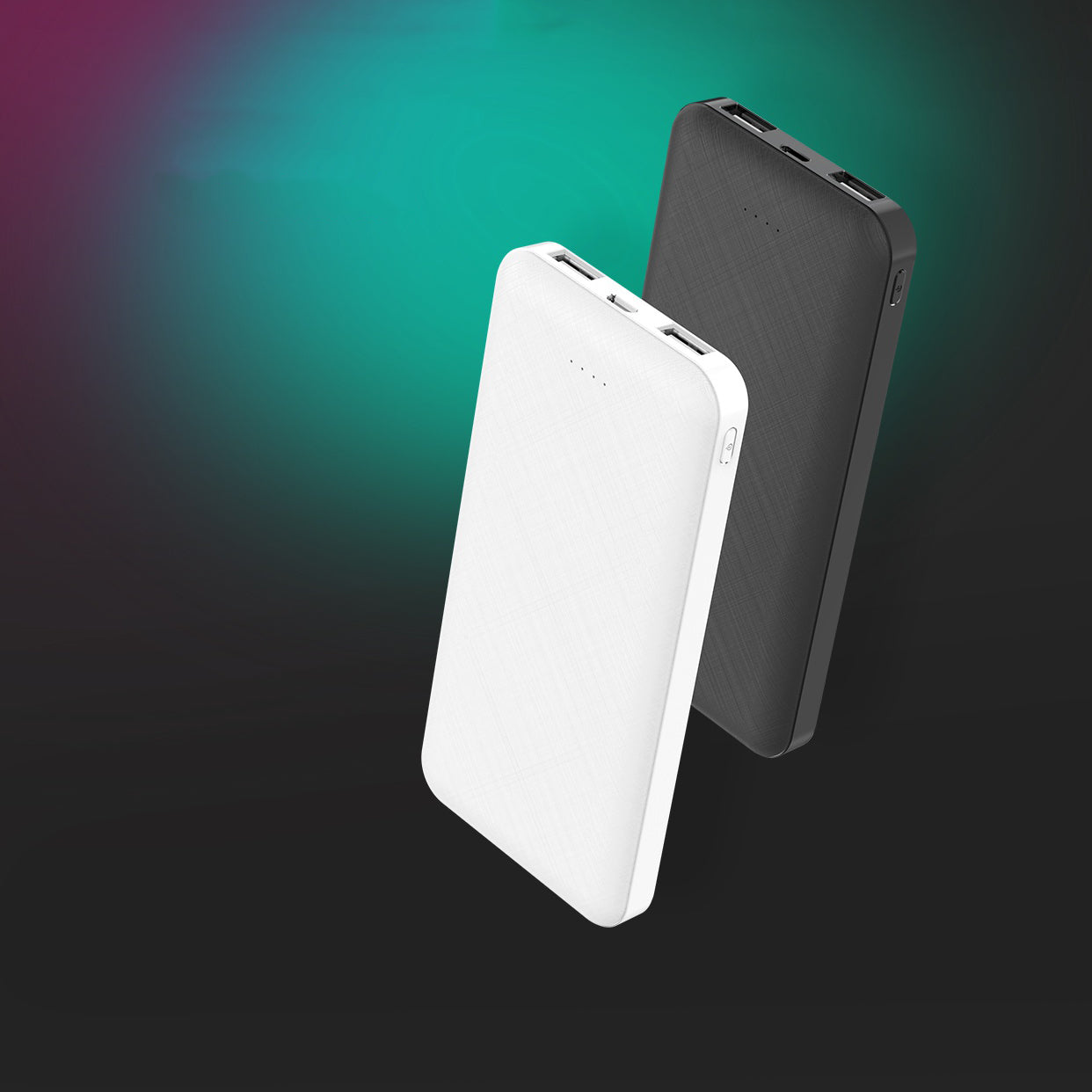 Xipin PX102 Hızlı Şarj Özellikli LED Göstergeli Dual USB Taşınabilir Akıllı Powerbank 10000mAh Siyah