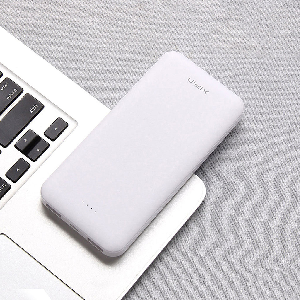 Xipin PX102 Hızlı Şarj Özellikli LED Göstergeli Dual USB Taşınabilir Akıllı Powerbank 10000mAh Siyah